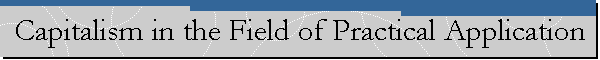 Capitalism in the Field of Practical Application